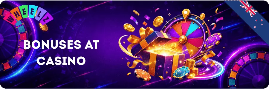 Bonuses at Wheelz Casino review