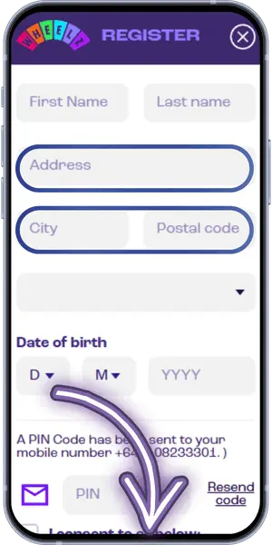 Wheelz Fill in your personal information